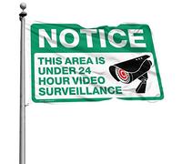 Bandiera per camera Guys Notice - Questa area è sotto le 28 ore di videosorveglianza bandiera decorazioni da giardino bandiere per la decorazione della stanza (152 x 244 cm)