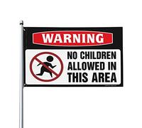 Bandiera per camera ragazzi Attenzione No Children Allowed In This Area Bandiera Bandiere per Ragazzi Camera Ragazzi Accessori Camera da Letto (Dimensioni: 30X45CM)