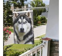 Bandiera per cani Husky, 6 x 90 cm, per interni ed esterni, primavera, estate, autunno, inverno, bandiere da giardino con occhiello verticale su entrambi i lati, bandiere per le vacanze per