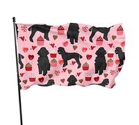 Bandiera per cani rosa barboncini 9,6 x 1,5 m, in poliestere resistente allo sbiadimento, con 2 occhielli in ottone