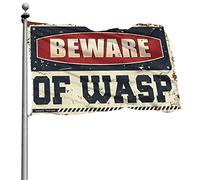 Bandiera per dormitorio divertente Beware Of Wasp bandiera decorazione bar per la casa divertente decorazione universitaria (60 x 90 cm)