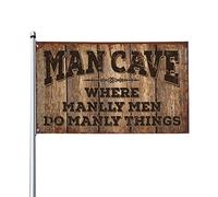Bandiera per dormitorio divertente dove gli uomini virili fanno cose virili bandiera decorazione bar per la casa divertente decorazione universitaria (152 x 244 cm)
