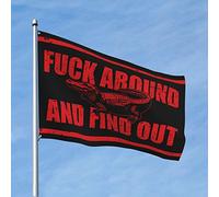 Bandiera per dormitorio divertente f-k intorno e scoprire bandiera bar decorazione per la casa divertente decorazione universitaria (120 x 180 cm)