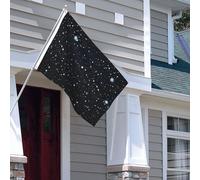 Bandiera per esterni, 1,2 x 1,8 m, resistente per interni ed esterni, per tutte le stagioni, bandiere da giardino con costellazioni e stelle, bandiera di benvenuto da cortile a doppia faccia con