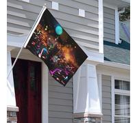 Bandiera per esterni, 1,2 x 1,8 m, resistente per interni ed esterni, per tutte le stagioni, bandiere da giardino colorate note musicali di benvenuto bandiera da cortile bandiera doppia faccia con