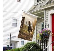 Bandiera per esterni, 1,9 x 1,5 m, resistente per tutte le stagioni, bandiere da giardino, recinto e cavallo, bandiera di benvenuto da cortile su entrambi i lati, con occhielli in ottone, striscioni