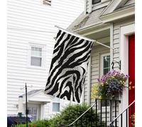 Bandiera per esterni 3 x 1,5 m resistente per interni ed esterni, per tutte le condizioni atmosferiche, bandiere da giardino con stampa zebra in bianco e nero bandiera di benvenuto bandiera da cortile