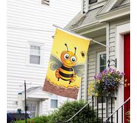 Bandiera per esterni 3 x 1,5 m resistente per interni ed esterni, per tutte le condizioni atmosferiche, bandiere da giardino con api sul quadrato di benvenuto bandiera da cortile bandiera doppia