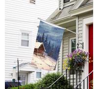 Bandiera per esterni 3 x 1,5 m resistente per interni ed esterni, per tutte le condizioni atmosferiche, bandiere da giardino, cabina nel bosco, bandiera di benvenuto da cortile, bandiera a doppia