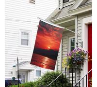 Bandiera per esterni, 9 x 1,5 m, resistente per interni ed esterni, per tutte le condizioni atmosferiche, bandiere da giardino con tramonto rosso fuoco bandiera da cortile di benvenuto bandiera a