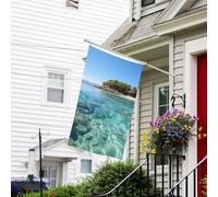 Bandiera per esterni, 9 x 1,5 m, resistente per interni ed esterni, per tutte le stagioni, bandiere da giardino, Isole Fiji e mare trasparente, bandiera di benvenuto da cortile a doppia faccia con