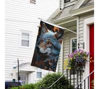 Bandiera per esterni, 9 x 1,5 m, resistente per interni ed esterni, per tutte le stagioni, bandiere da giardino con foglie autunnali e un lupo di benvenuto bandiera da cortile bandiera doppia faccia