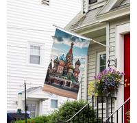 Bandiera per esterni, 9 x 1,5 m, resistente per interni ed esterni, per tutte le stagioni, bandiere da giardino, cattedrale di San Basilio, rossa a Mosca, bandiera di benvenuto da cortile, bandiera a