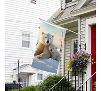 Bandiera per esterni, 9 x 1,5 m, resistente per interni ed esterni, per tutte le stagioni, bandiere da giardino con orsi polari carini bandiera di benvenuto bandiera da cortile bandiera doppia faccia