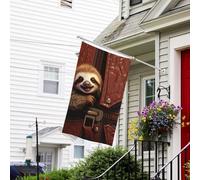 Bandiera per esterni, 9 x 1,5 m, resistente per interni ed esterni, per tutte le stagioni, bandiere da giardino, bradipo su cerniera, bandiera di benvenuto da cortile, bandiera a doppia faccia con