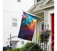 Bandiera per esterni, 9 x 1,5 m, resistente per tutte le condizioni atmosferiche, bandiere da giardino con linee colorate, bandiera di benvenuto da cortile, bandiere per casa su entrambi i lati, con