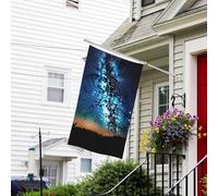 Bandiera per esterni, 9 x 1,5 m, resistente per tutte le stagioni, bandiere da giardino con cielo pieno di stelle, bandiera di benvenuto da cortile, bandiere per casa su entrambi i lati, con occhielli