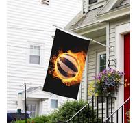 Bandiera per esterni, 9 x 1,5 m, resistente per tutte le stagioni, bandiere da giardino in fiamme immagini di pallavolo, bandiera di benvenuto da cortile, bandiere a doppia faccia con occhielli in