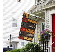 Bandiera per esterni, 9 x 1,5 m, resistente per tutte le stagioni, bandiere da giardino vintage nastro di benvenuto bandiera da cortile bandiere per casa su entrambi i lati con occhielli in ottone