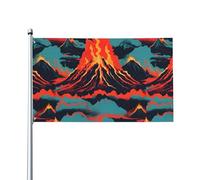 Bandiera per esterni con stampa vulcano, per patio, prato, decorazione per feste, mostra con orgoglio il tuo stile