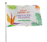 Bandiera per esterni, decorazione per feste, arazzo da parete, 35x59 pollici, per il mese del patrimonio asiatico-americano e delle isole del Pacifico.