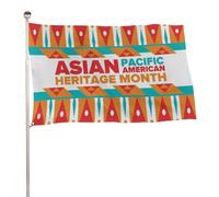 Bandiera per esterni, decorazione per feste, arazzo da parete, 35x59 pollici, per il mese del patrimonio asiatico-americano e delle isole del Pacifico.