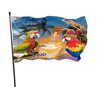 Bandiera per feste a tema pappagallo, 3x5 piedi, in poliestere, resistente allo sbiadimento, per patio, giardino, cortile, prato