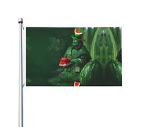 Bandiera per feste all'aperto con stampa dell'anguria di Patrick (91,4 x 152,4 cm), ideale per giardino, cortile e decorazioni natalizie