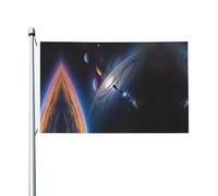 Bandiera per feste all'aperto stampata con un universo affascinante (91,4 x 152,4 cm) - ideale per giardino, cortile e decorazioni per le vacanze