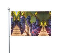 Bandiera per feste stampata con uva del deserto, 0,9 x 1,5 m, con occhielli, adatta per feste e campeggio