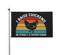 Bandiera per gli amanti dei polli I Raise Chickens Im Letterally A Chicken Tener Flag for Room Guys Bandiera divertente su doppia faccia da parete per patio 3x5 Ft, I Raise Chickens Im Letterally A Ch