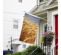 Bandiera per il raccolto del grano, 9 x 1,5 m, bandiera da giardino su entrambi i lati, resistente allo sbiadimento, bandiera per esterni, divertente bandiera per vacanze con occhielli in metallo per