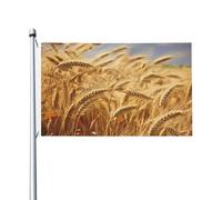 Bandiera per il raccolto del grano, 9 x 1,5 m, bandiera da giardino su entrambi i lati, resistente allo sbiadimento, bandiera per esterni, divertente bandiera per vacanze con occhielli in metallo per