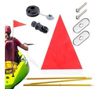 Bandiera per kayak montata su pista - Bandiere di sicurezza pieghevoli per | Accessori fai da te in lega di alluminio ultraleggera. Asta per bandiera, 20 x 30 cm, per canoa, barca, kayak