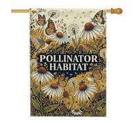 Bandiera per la casa con colibrì, natura floreale farfalla crisantemo giallo primaverile su entrambi i lati, bandiere decorative per portico esterno per esterni, prato, cortile, patio, ingresso, 71 x
