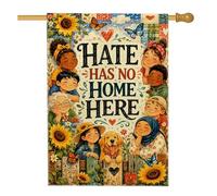 Bandiera per la casa con girasole, fantasiosa bandiera della comunità con farfalla gialla estiva su entrambi i lati, decorativa, per esterni, patio, prato, ingresso, campeggio, 71 x 101 cm