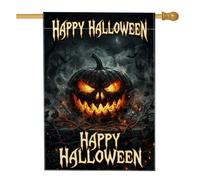 Bandiera per la casa con zucche, spettrale gotica pipistrello nebbia Halloween nera su entrambi i lati decorativa per esterni bandiere per portico esterno per cortile, prato, patio, ingresso porta 71