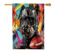 Bandiera per la casa del cane Scottish Terrier, 71 x 101 cm, double face, per decorazione esterna, football americano, rugby, sport, cuccioli, bandiera, casa, casa, giardino, giardino, giardino