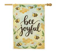 Bandiera per la casa delle api, fantasiosa e giocosa con crisantemo a nido d'ape giallo primaverile su entrambi i lati, grande bandiera da giardino per esterni, patio, prato, ingresso, campeggio, 71 x