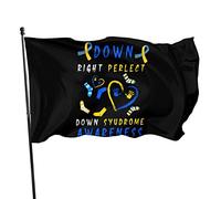 Bandiera per la consapevolezza della sindrome di Down, 3x5 piedi, con due occhielli in ottone, doppia cucitura, colori vivaci, anti-scolorimento