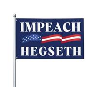 Bandiera per l'impeachment di Pete Hegseth, criminale di guerra Hegseth, 3x5 bandiere da giardino per esterni