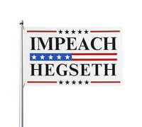Bandiera per l'impeachment di Pete Hegseth, criminale di guerra Hegseth, 3x5 bandiere da giardino per esterni