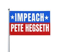 Bandiera per l'impeachment di Pete Hegseth, criminale di guerra Hegseth, 3x5 bandiere da giardino per esterni