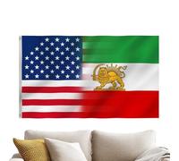 Bandiera Per L'Iran,Stendardo Di Lunga Durata Con Colori Vivaci E Brillanti - Stendardo Decorativo per Giardino e Strada - Per Esterni Giardino Balcone Terrazzo Interni Viali Cortile e Percorsi