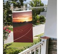 Bandiera per pista da corsa al crepuscolo, 6 x 0,9 m, per interni ed esterni, primavera, estate, autunno, inverno, bandiere da giardino con occhiello verticale su entrambi i lati, bandiere per feste