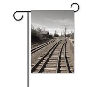 Bandiera per pista del treno 30,5 x 45,7 cm bandiere per esterni divertente bandiera per feste banner stampato su entrambi i lati bandiere da giardino benvenuto all'aperto bandiera da cortile per casa