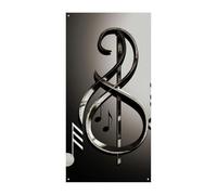 Bandiera per porta con simbolo musicale, cartello di benvenuto, striscione per feste, decorazioni per feste di compleanno, per celebrazioni festive, 178 x 89 cm