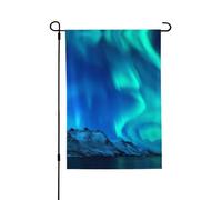 Bandiera per portico con luci boreali su entrambi i lati, 71 x 102 cm, resistente striscione da cortile per giardino, prato, decorazione stagionale