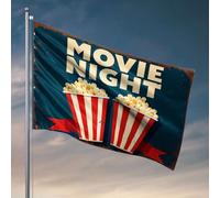 Bandiera per portico, film e popcorn, per feste, accessori per camera da letto (60 x 90 cm)