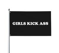 Bandiera per ragazze Kick Ass 9,1 x 1,5 m, vivace striscione esterno su un solo lato per la decorazione del giardino, resistente allo sbiadimento